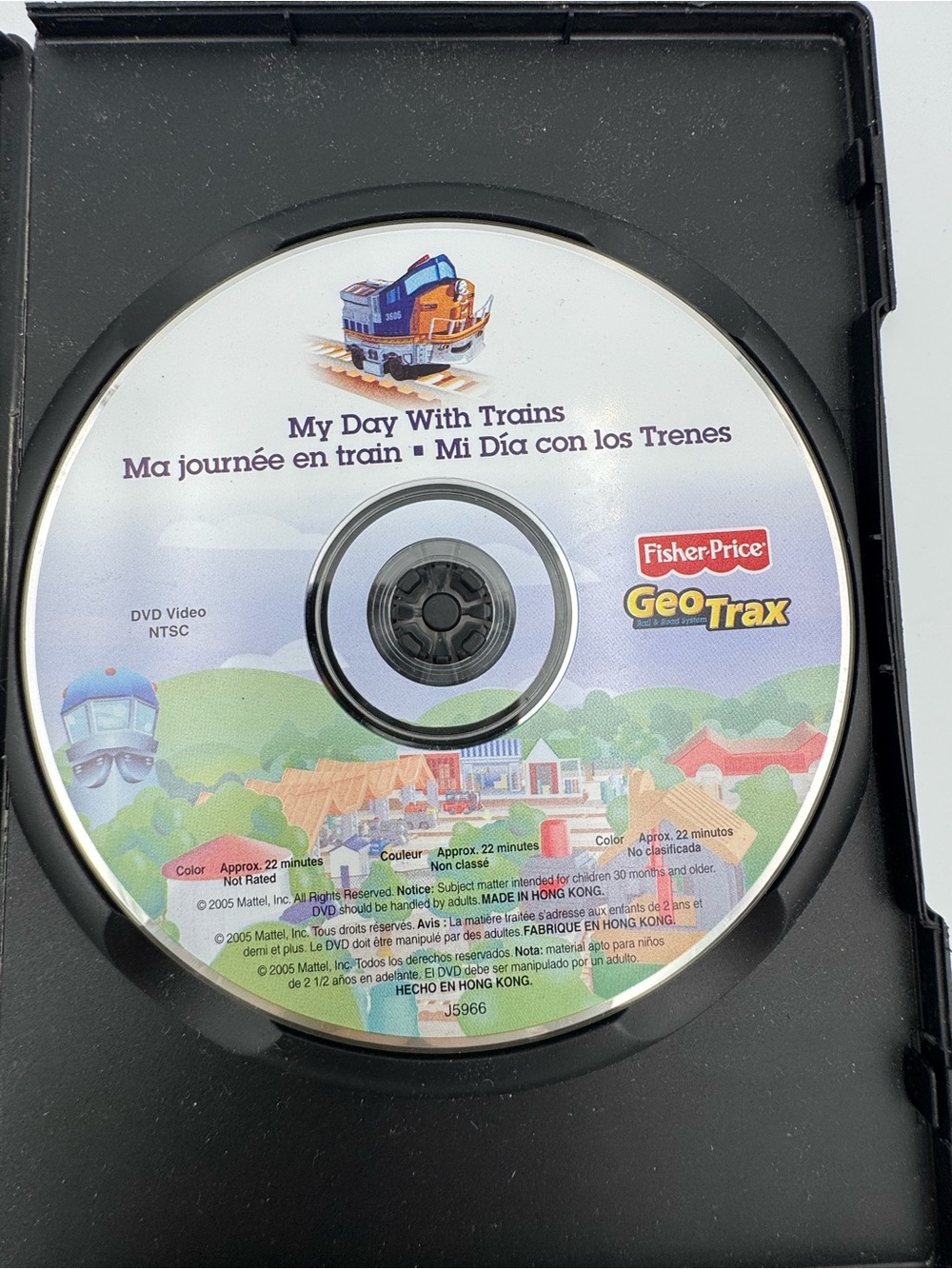 Fisher Price GeoTrax My Day With Trains DVD 2005 Kids Train Mattel